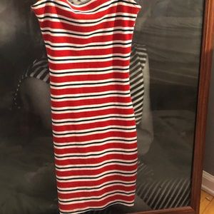Red striped dress